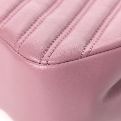 Chanel Lambskin Chevron Double Stitch Medium Single Flap Pink 14 of 14