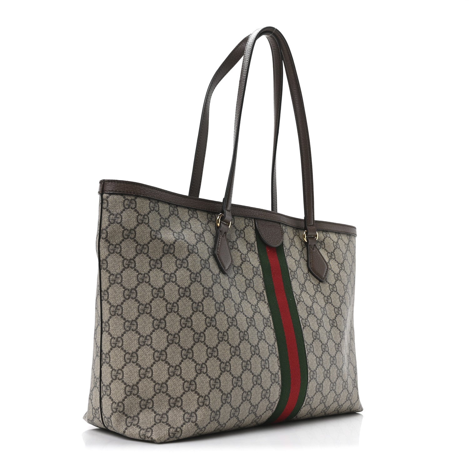 Gucci GG Supreme Monogram Medium Ophidia Shopping Tote Brown 3 of 10