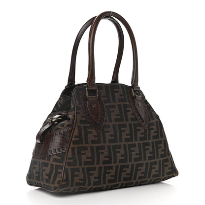 Fendi Zucca Snakeskin Squirrel Small Bag De Jour Tobacco 3 of 9