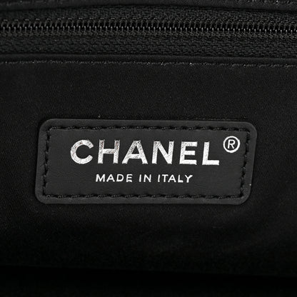 Chanel Metallic Calfskin Stitched CC Club Monaco Tote Silver 6 of 12
