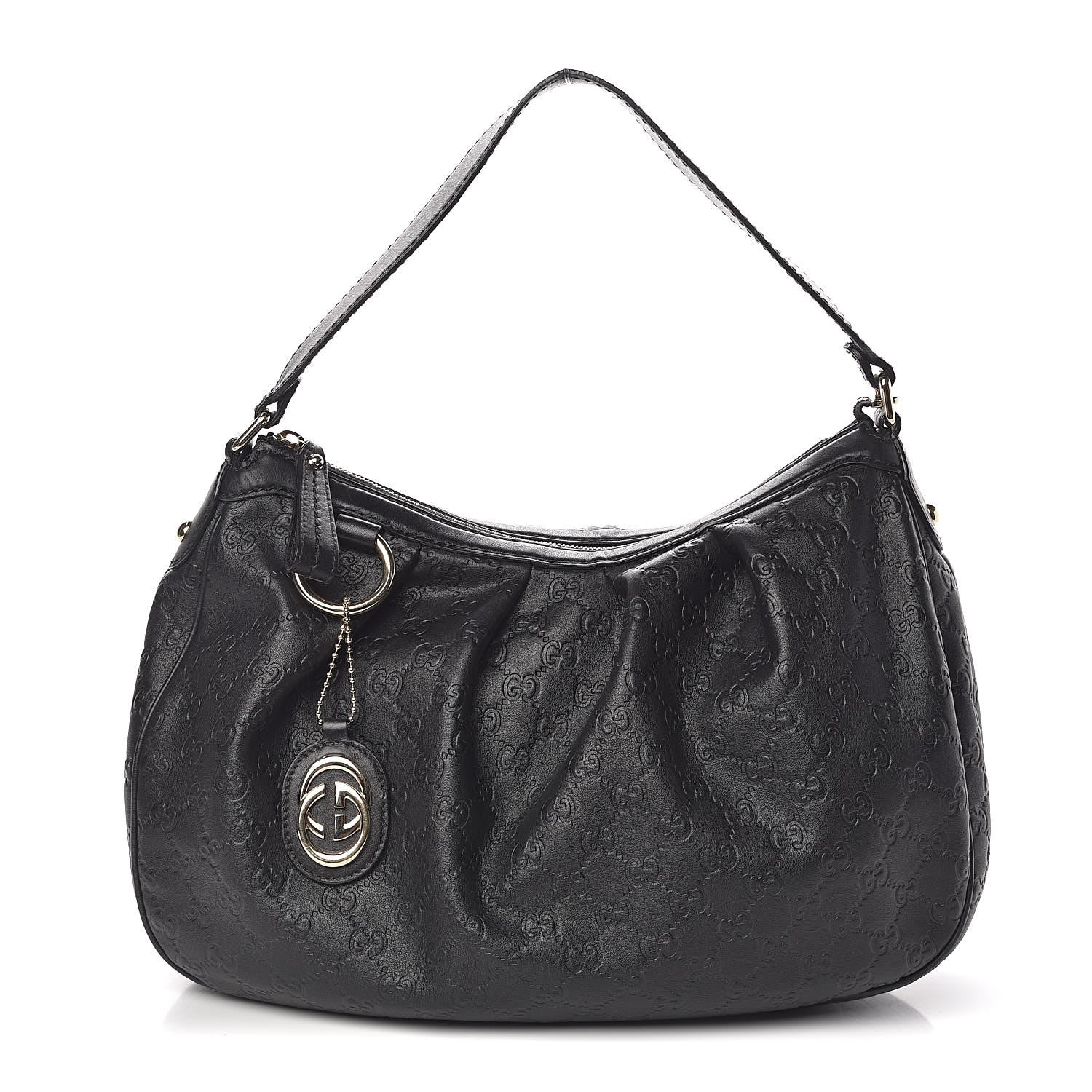 Gucci Guccissima Medium Sukey Hobo Black 1 of 10