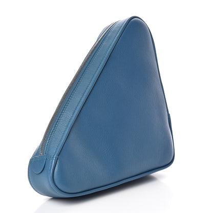 Balenciaga Calfskin M Triangle Pouch Bleu Persan 3 of 10