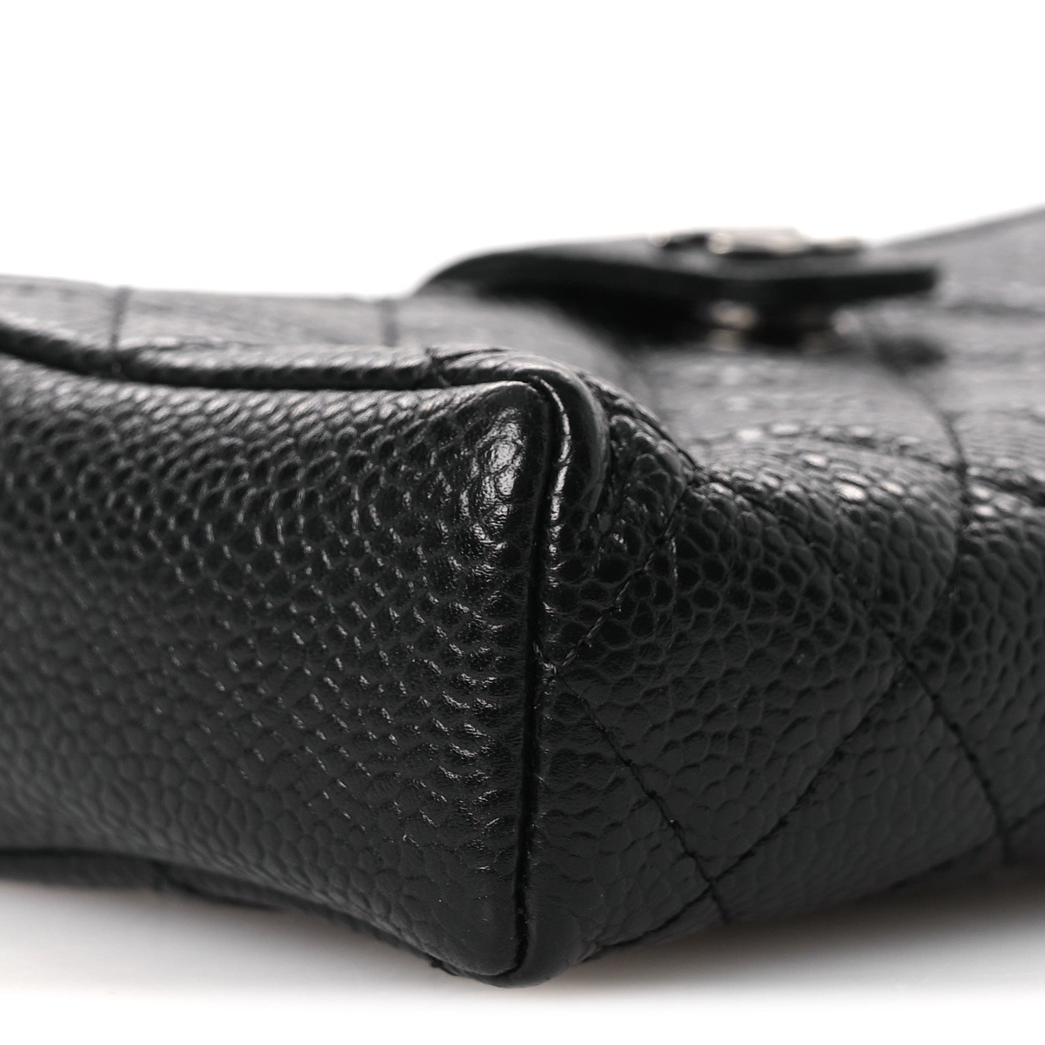 Chanel Caviar Quilted Phone Holder Clutch Black 10 of 11