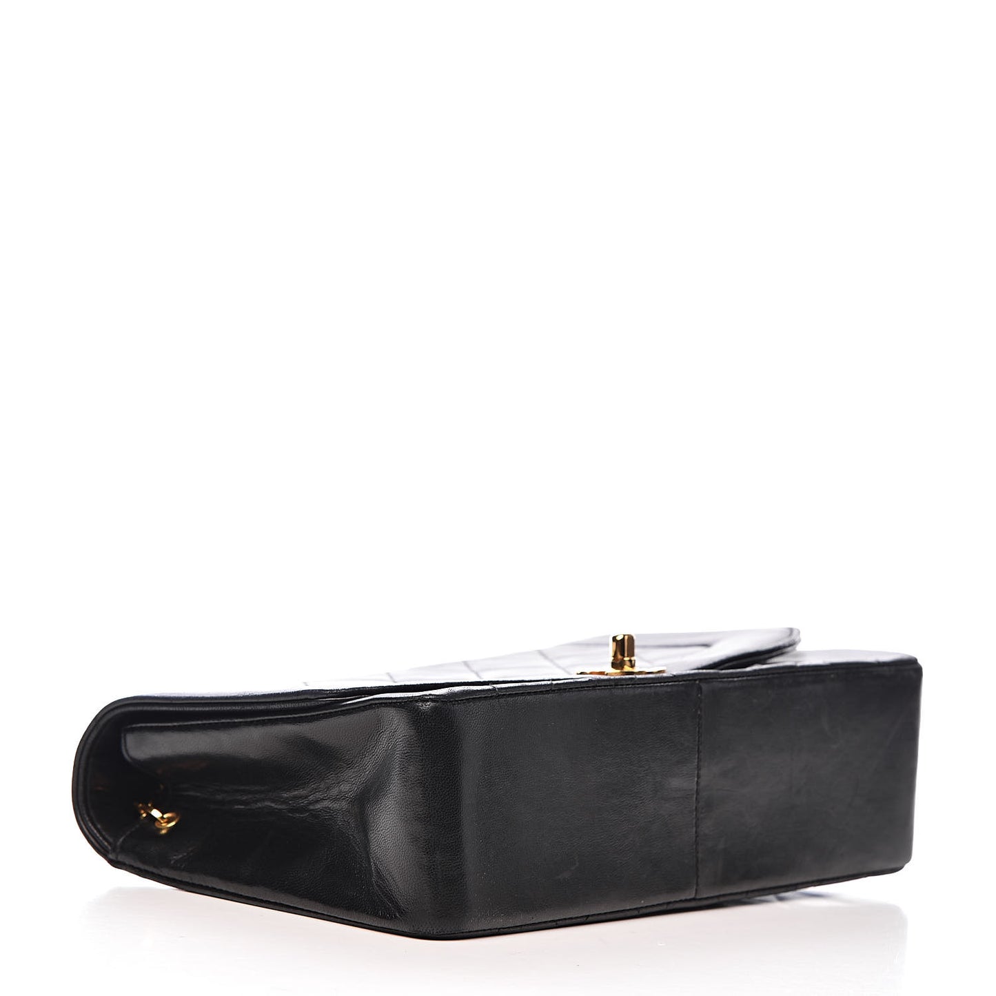 Lambskin Quilted Medium Single Flap Black
