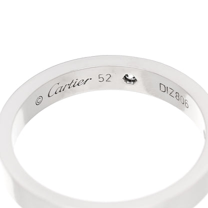 Cartier Platinum 2 Diamond 3mm C De Cartier Wedding Band Ring 52 6 4 of 7