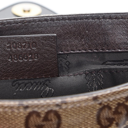 Gucci Crystal Monogram Babouska Clutch Dark Brown 7 of 9