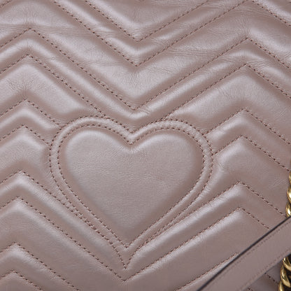 Gucci Calfskin Matelasse Medium GG Marmont Shoulder Bag Porcelain Rose 11 of 14