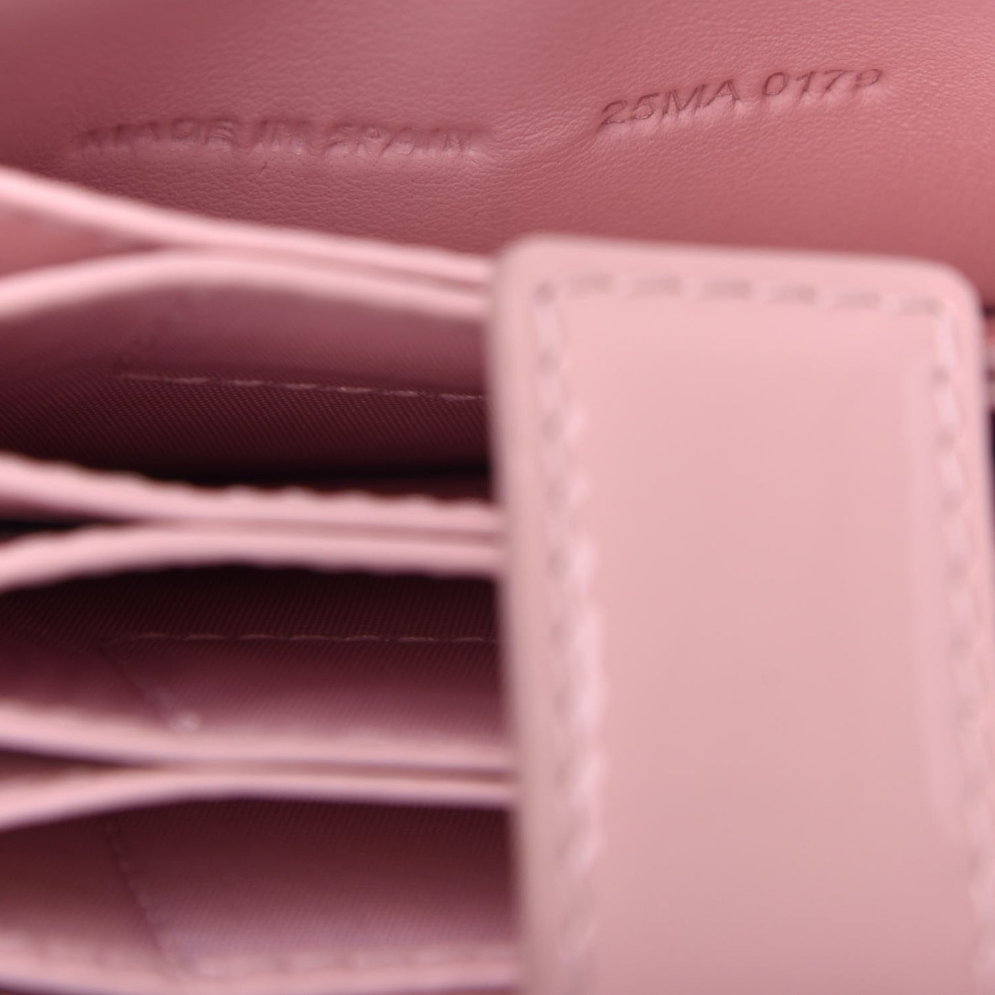 Patent Cannage Lady Dior 5-Gusset Card Holder Rose Clair