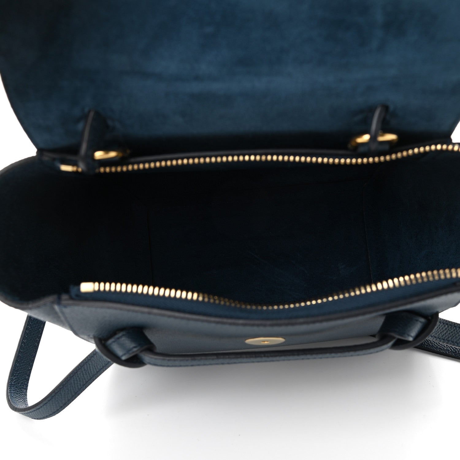 Celine Baby Grained Calfskin Nano Belt Bag Abyss Blue 5 of 10