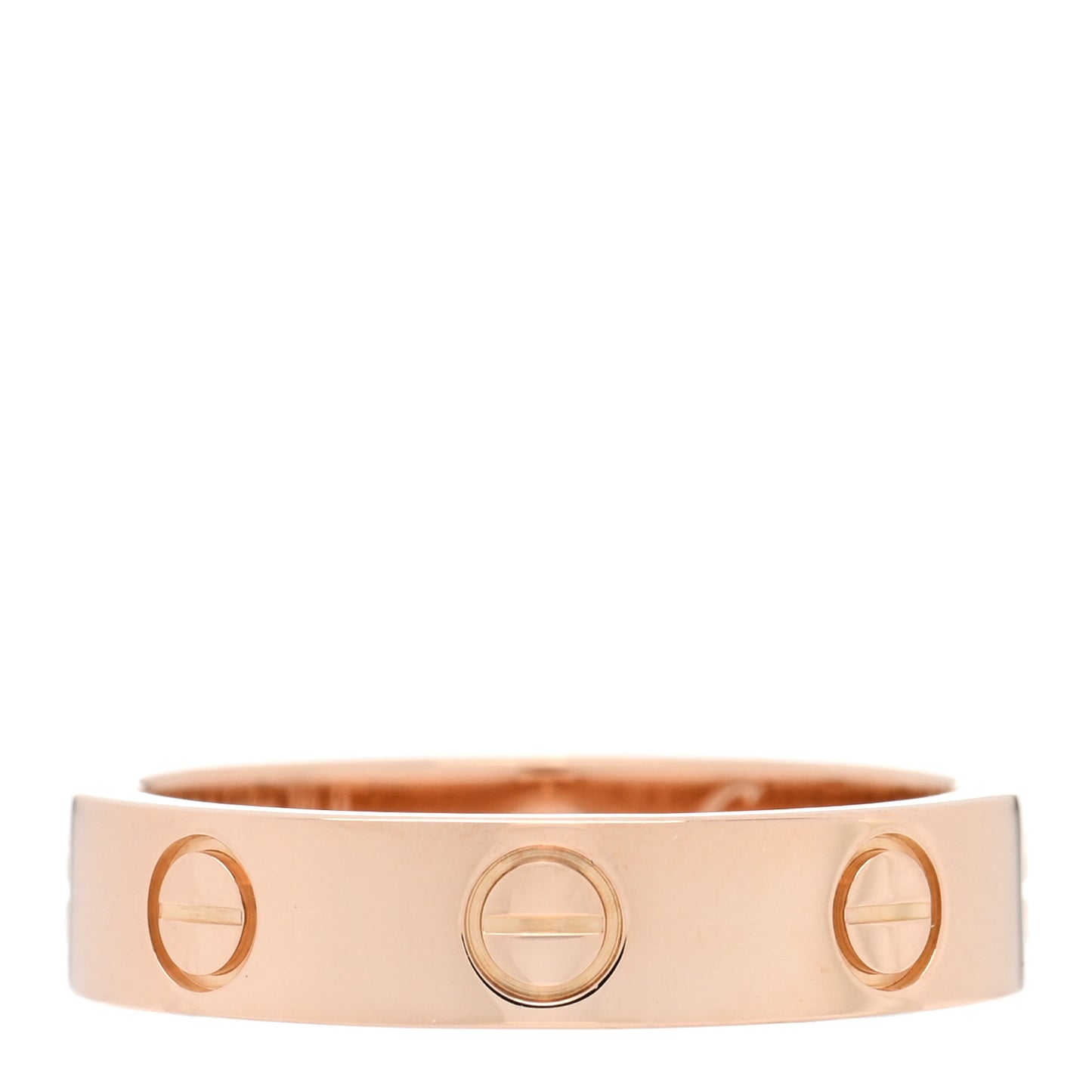 18K Pink Gold Diamond 4mm LOVE Wedding Band Ring 48 4.5