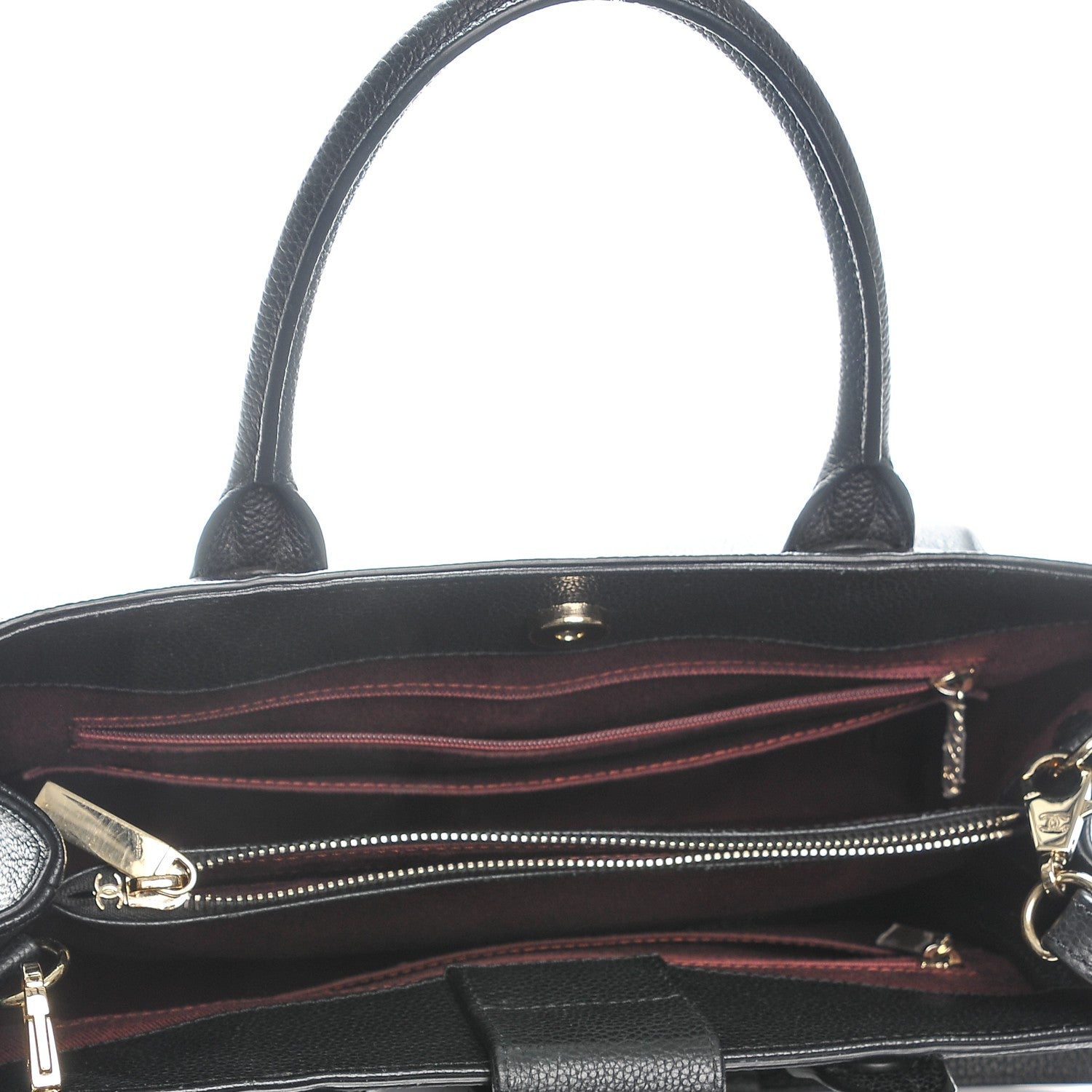 Chanel Grained Calfskin Small Neo Executive Shopper Tote Black 5 of 7