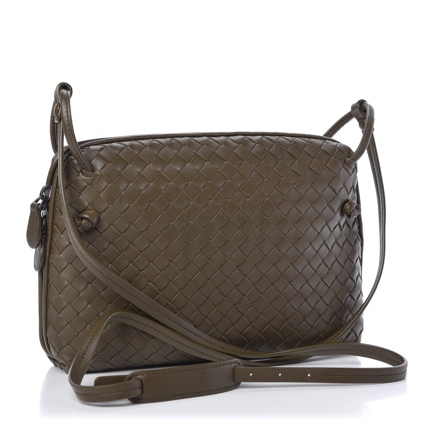 Nappa Intrecciato Nodini Bag Khaki