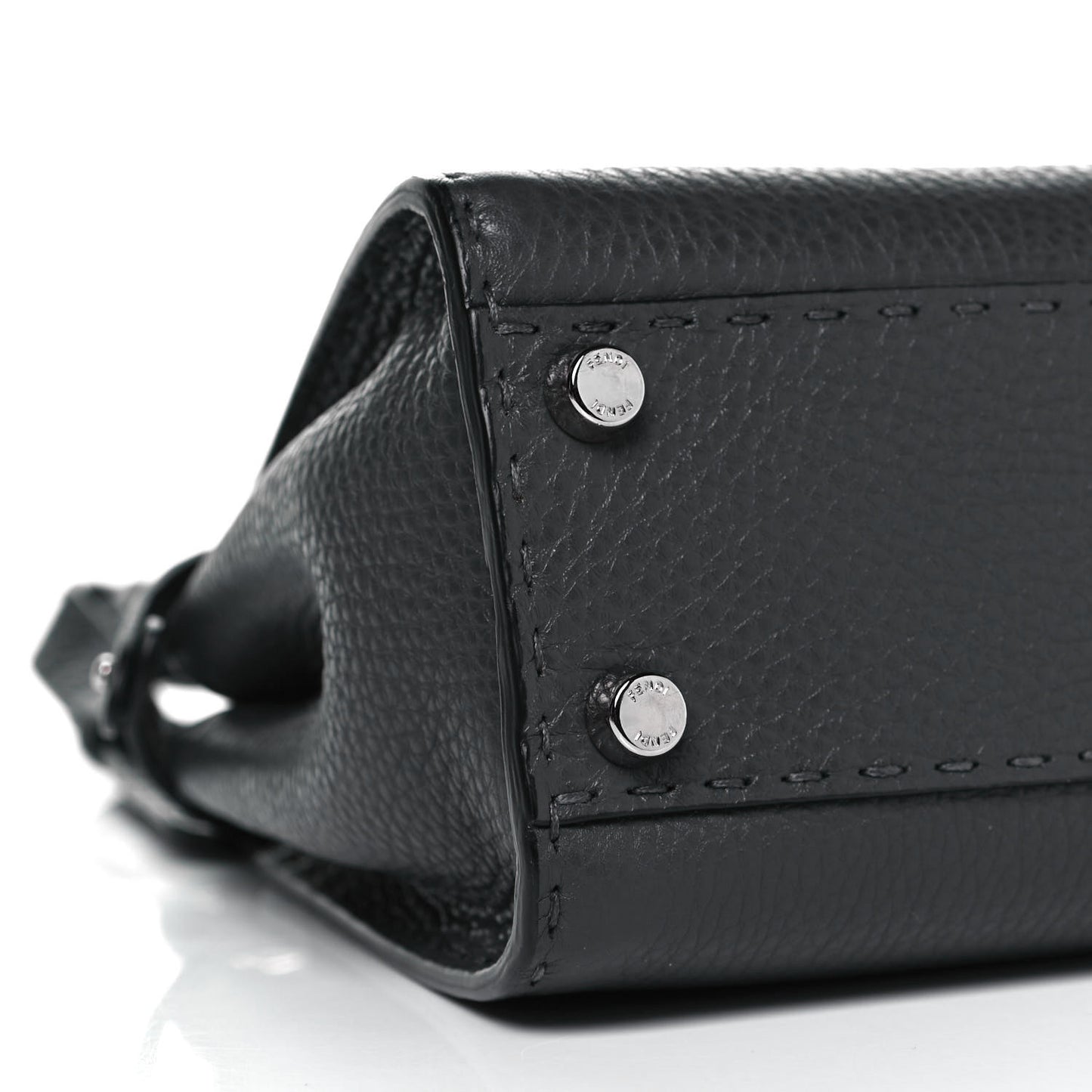 Cuoio Romano Selleria Bi-Color Mini Peekaboo Iconic Satchel Asfalto Latte