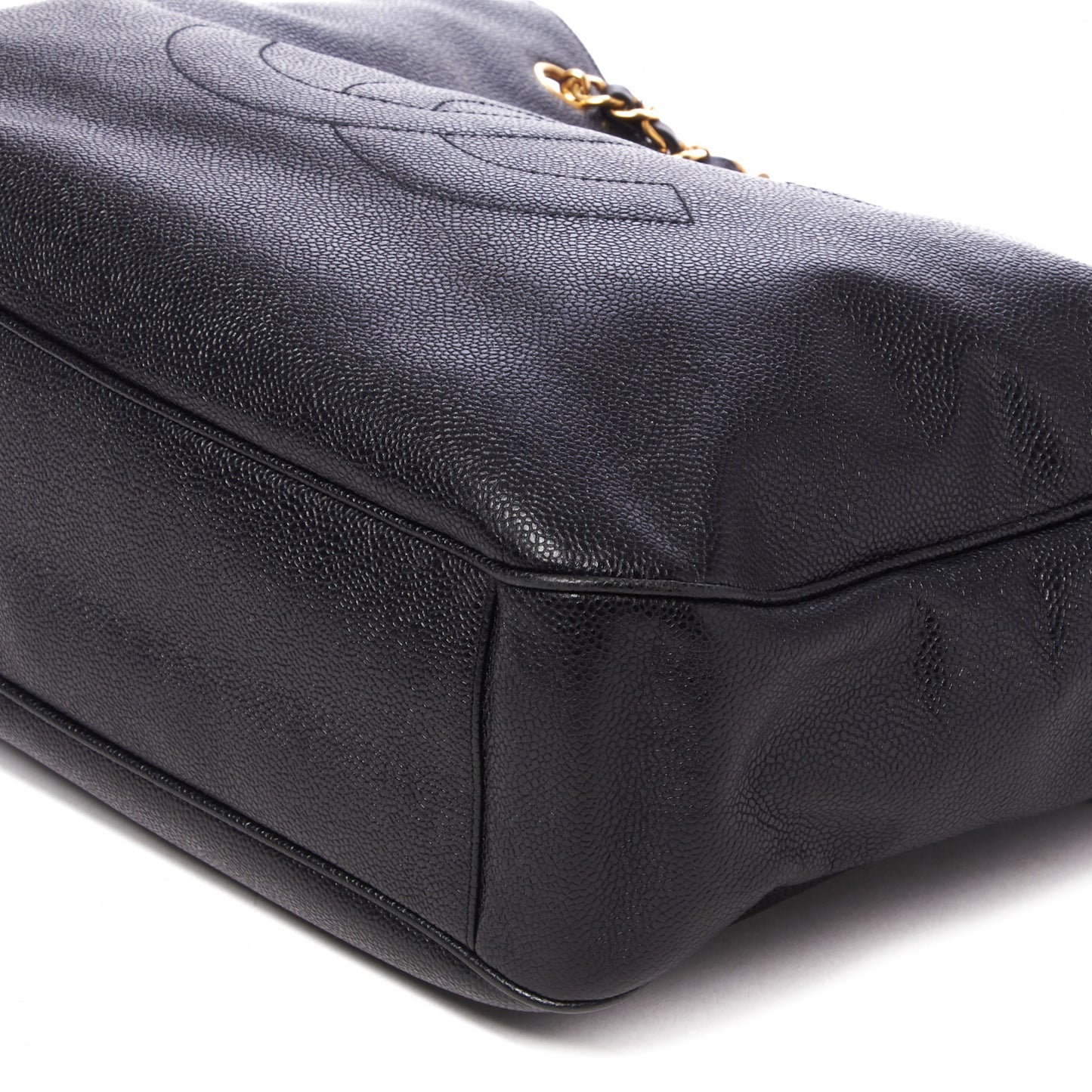 Caviar Large CC Shoulder Bag Black