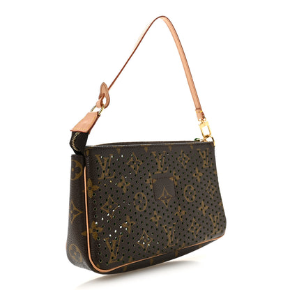 Louis Vuitton Monogram Perforated Pochette Accessories Bag Green 3 of 12