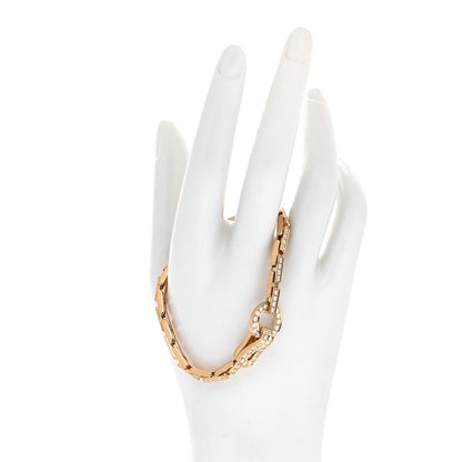 Cartier 18K Yellow Gold Diamond Agrafe Link Bracelet 2 of 7