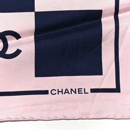 Chanel Silk CC Checkered Square Scarf 2 of 4