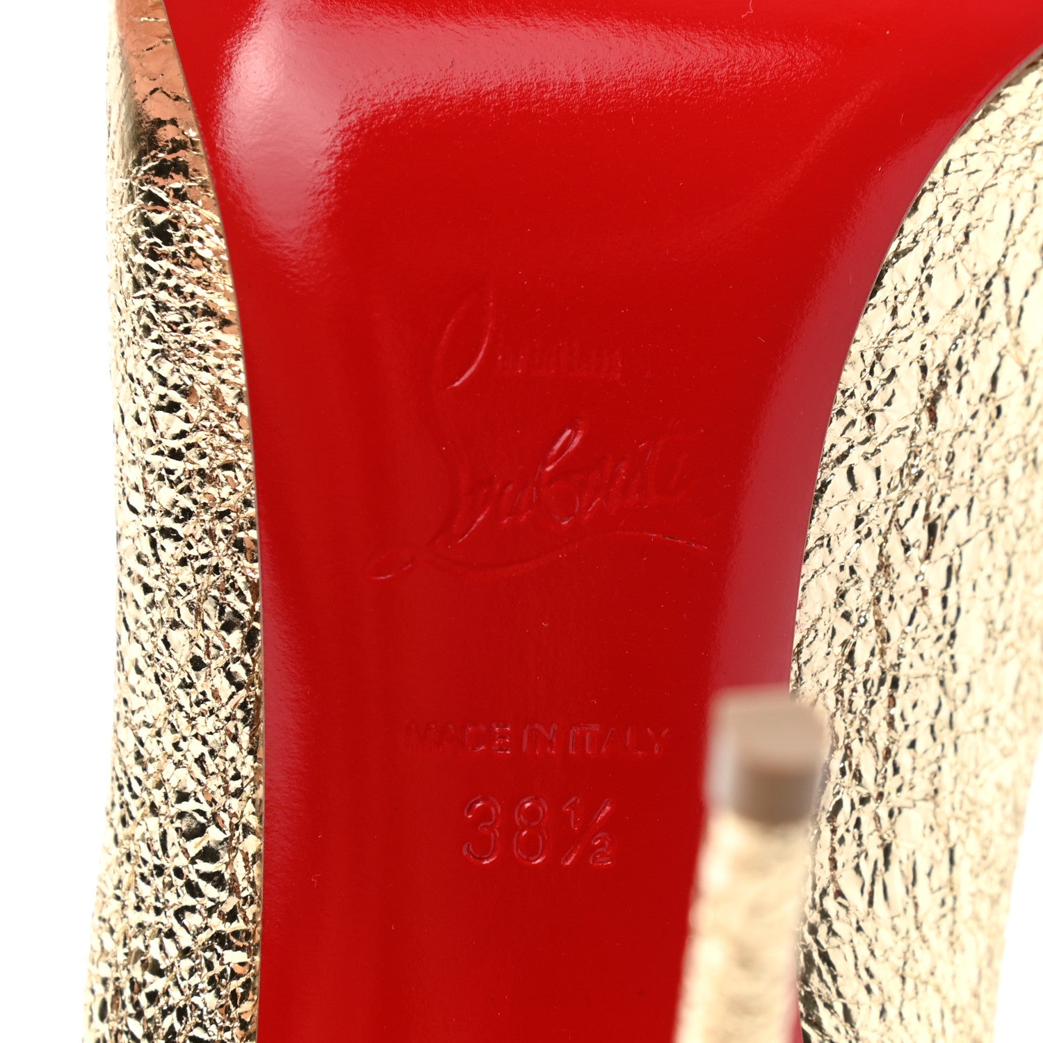 Christian Louboutin Specchio Vintage So Kate 120 Pumps 38.5 Gold 10 of 11