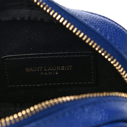 Saint Laurent Grain De Poudre Matelasse Monogram Baby Lou Camera Bag Sapphire Blue 6 of 9