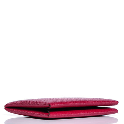 Hermes Epsom Calvi Card Case Rubis 5 of 8