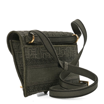Christian Dior Oblique Embroidered Slim Saddle Pouch Green 3 of 11