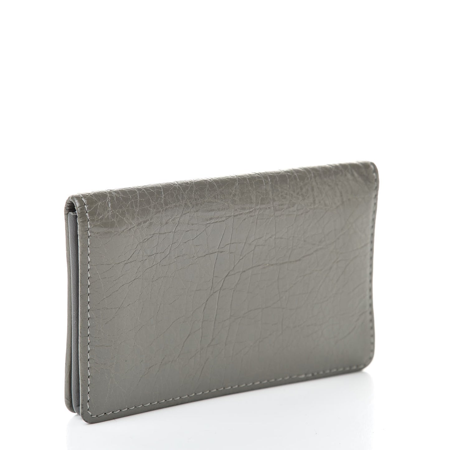 Agneau Arena Nappa Glover Flap Card Case Gris Fumee