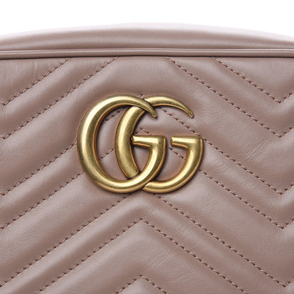 Gucci Calfskin Matelasse Small GG Marmont Chain Shoulder Bag Porcelain Rose 7 of 10