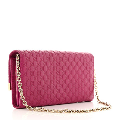 Gucci Soft Microguccissima Dice Chain Wallet Bright Bouganville 2 of 10