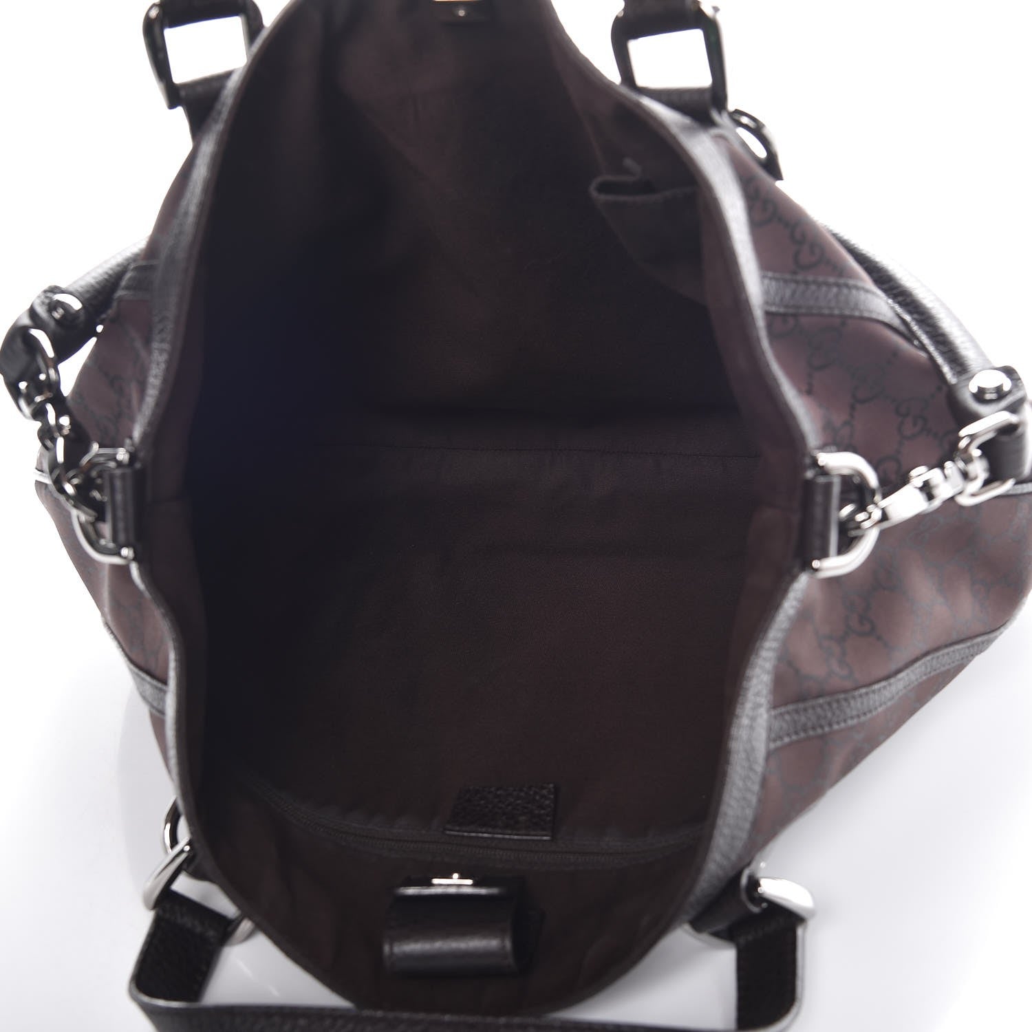 Gucci Monogram Medium Abbey Convertible Tote Dark Brown 6 of 10