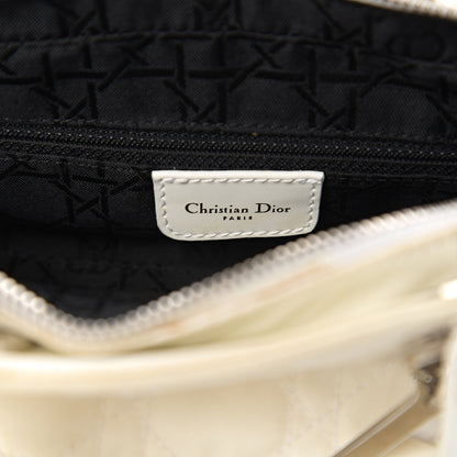 Christian Dior Nylon Cannage Stitched Small Lady Dior East West White 5 of 18