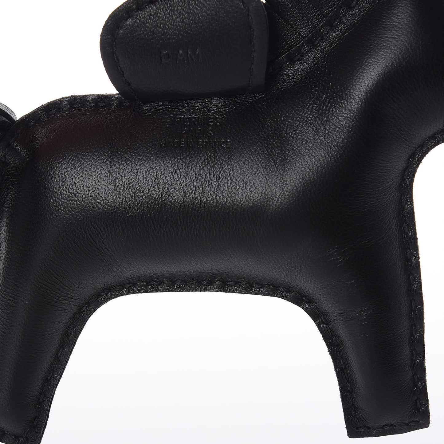 Milo Lambskin Grigri Rodeo Horse Bag Charm MM So Black