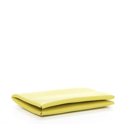 Hermes Chevre Mysore Calvi Card Case Lime 4 of 10