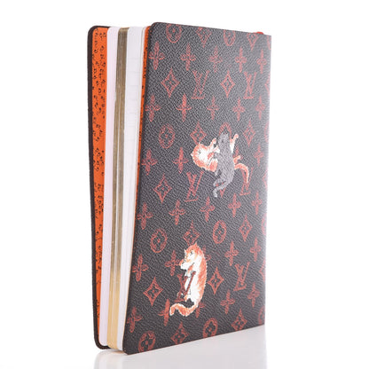 Louis Vuitton Catogram Clemence Notebook MM Marron 3 of 7