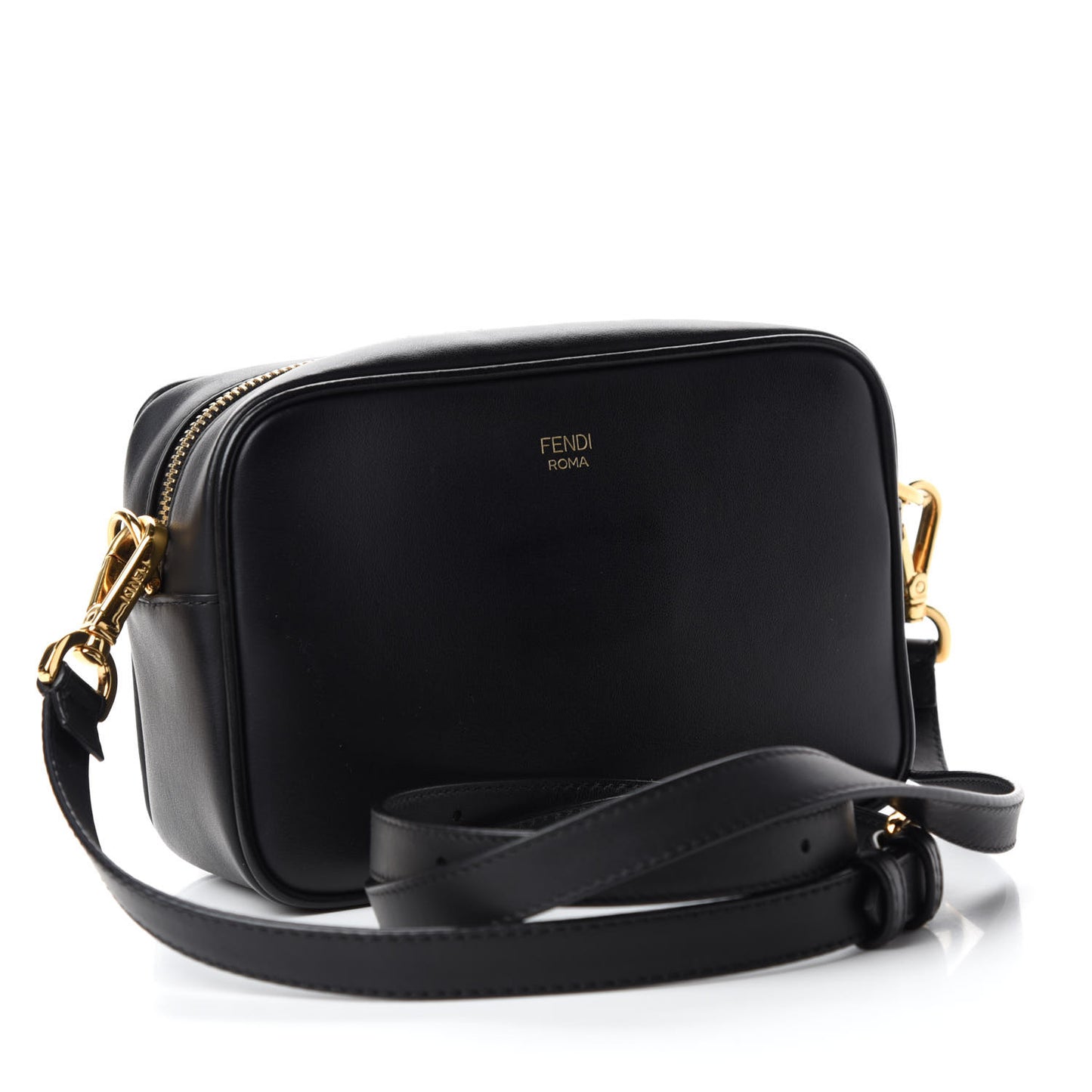 Vitello Century Bi-Color FF 1974 Embossed Mini Camera Case Maya Black