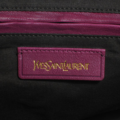 Saint Laurent Leather Medium Cabas Chyc Black Cherry 6 of 7