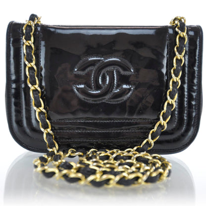 Chanel Patent Flap Shoulder Bag Black 1 of 10