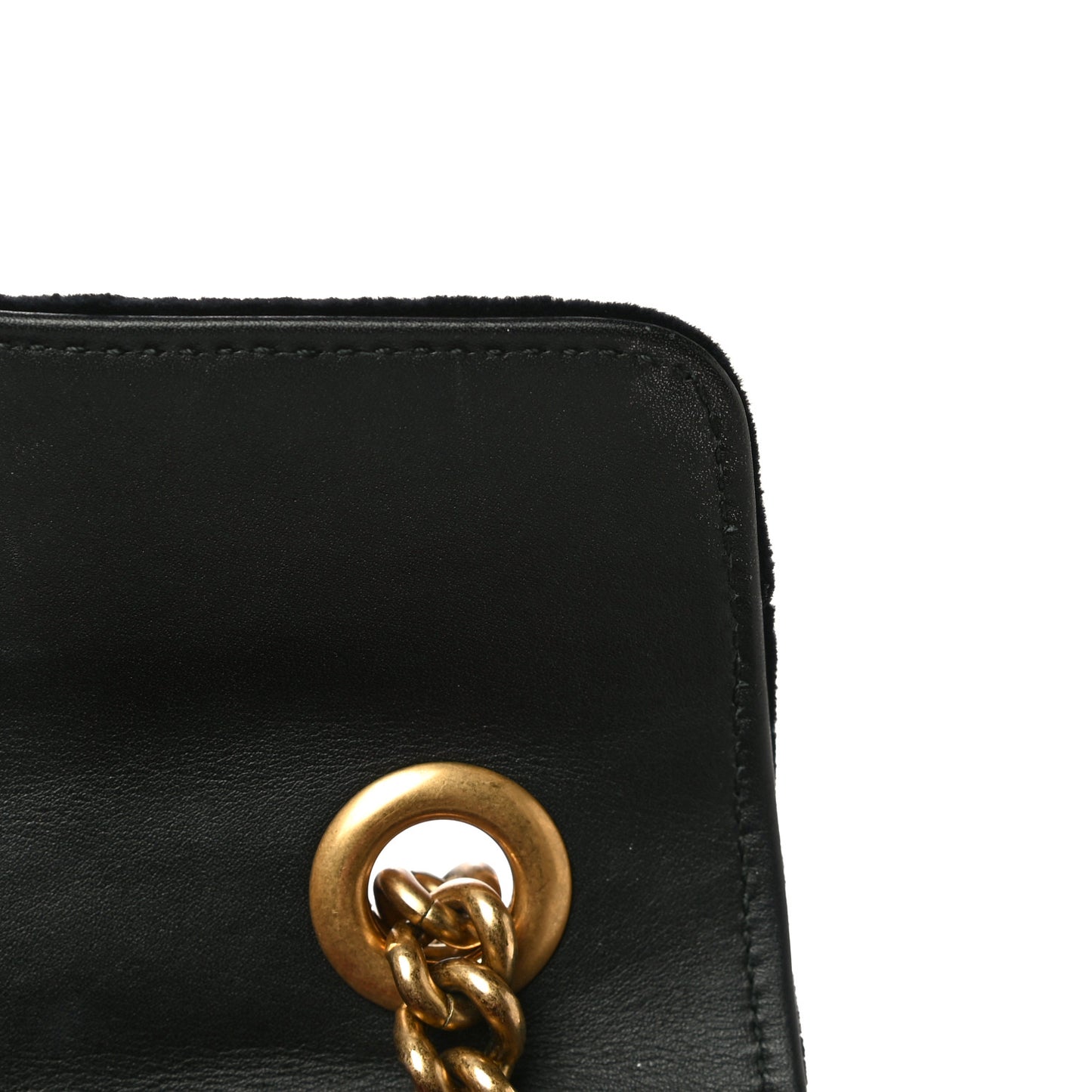 Velvet Matelasse Mini GG Marmont Shoulder Bag Black