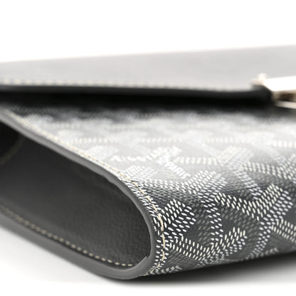 Goyard Goyardine Calfskin Chypre Wallet Pouch Grey 8 of 10