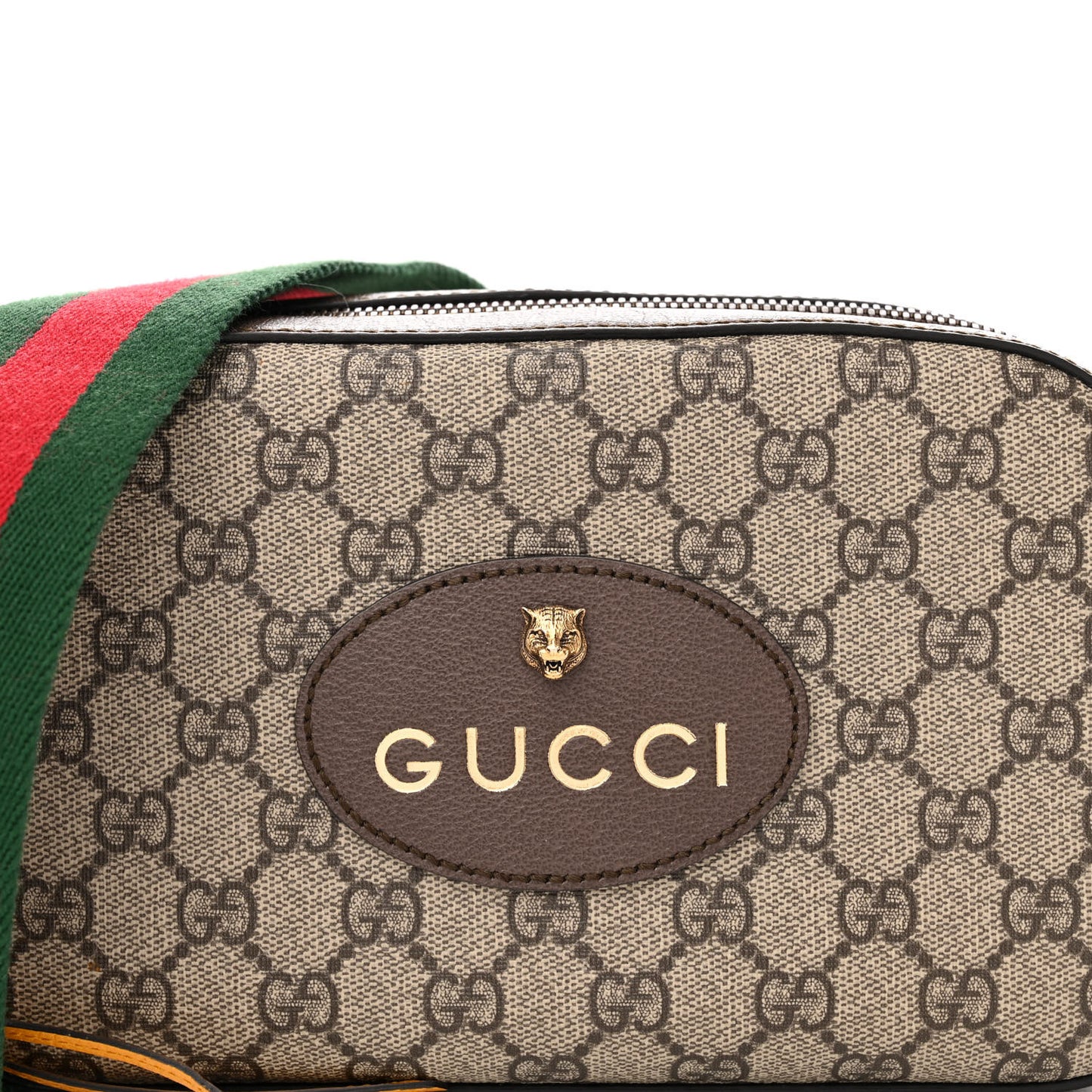 GG Supreme Monogram Web Neo Vintage Shoulder Bag Beige New Acero Crop