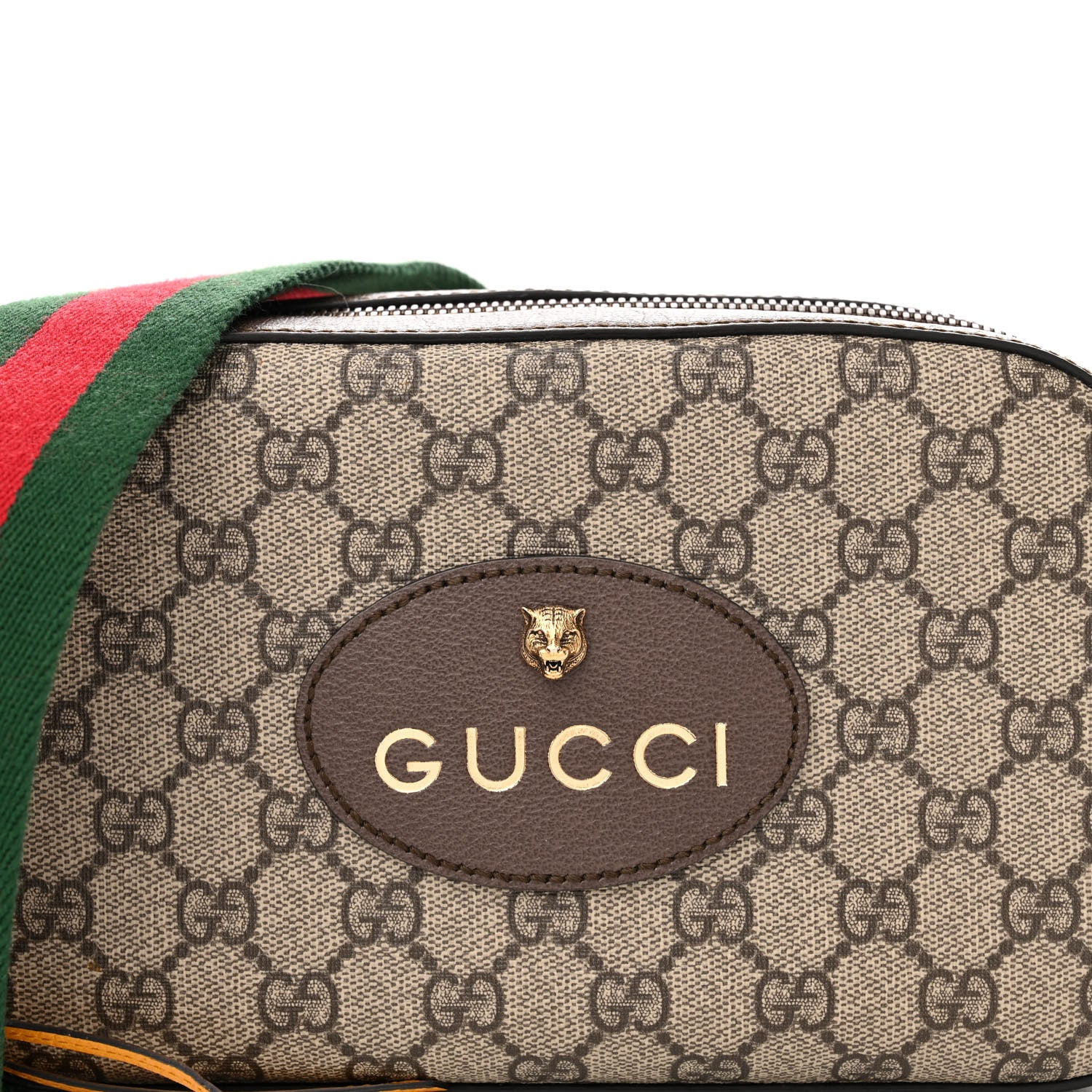 Gucci GG Supreme Monogram Web Neo Vintage Shoulder Bag Beige New Acero Crop 9 of 12