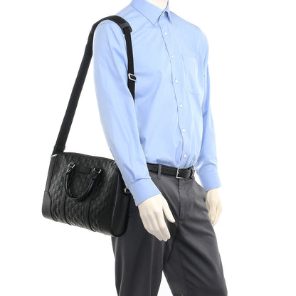 Gucci Guccissima Signature Briefcase Black 2 of 11