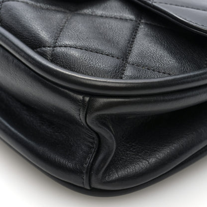 Chanel Lambskin Quilted Mini Chain Flap Messenger Bag Black 10 of 10