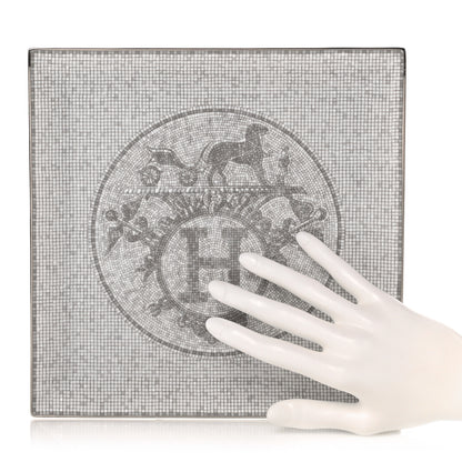 Hermes Porcelain Mosaique au 24 Platine Square Plate 2 of 9
