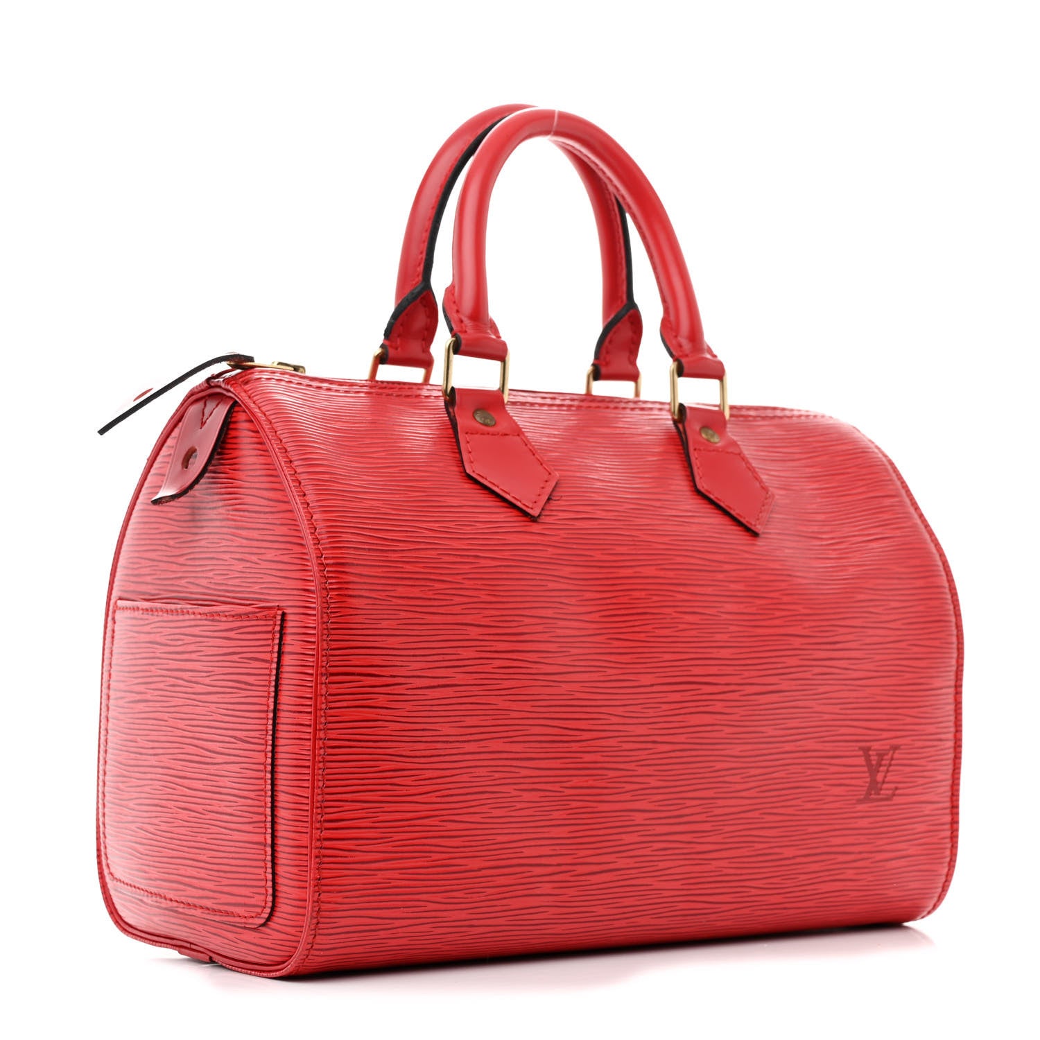 Louis Vuitton Epi Speedy 25 Castillan Red 3 of 11