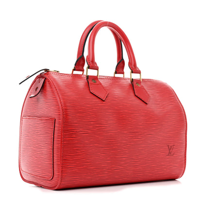 Louis Vuitton Epi Speedy 25 Castillan Red 3 of 11