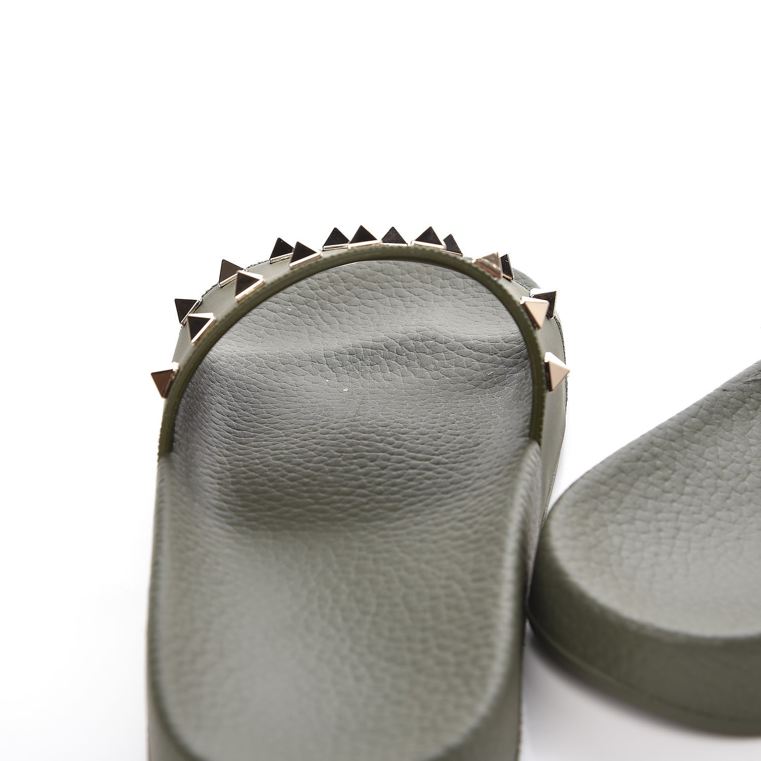 Valentino Garavani Rubber Rockstud Slide Sandals 36 Oasis 8 of 9
