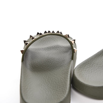 Valentino Garavani Rubber Rockstud Slide Sandals 36 Oasis 8 of 9