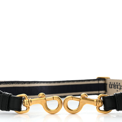 Christian Dior Canvas Embroidered Shoulder Strap Blue 5 of 5