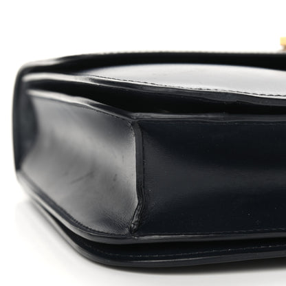 Celine Box Calfskin Medium Classic Box Flap Bag Navy 9 of 11
