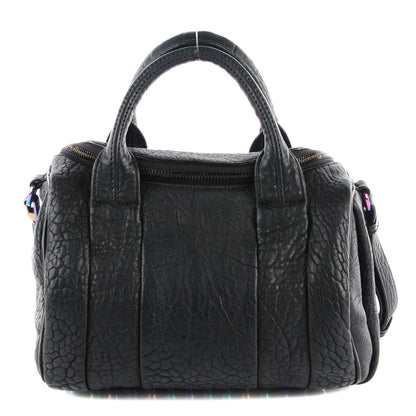 Alexander Wang Pebbled Lambskin Rockie Black Iridescent Hardware 1 of 9
